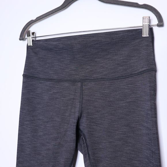 LULULEMON Wunder Under Hi-Rise 7/8 Tight Full-On Heathered Black Women's 10 - Picture 6 of 12